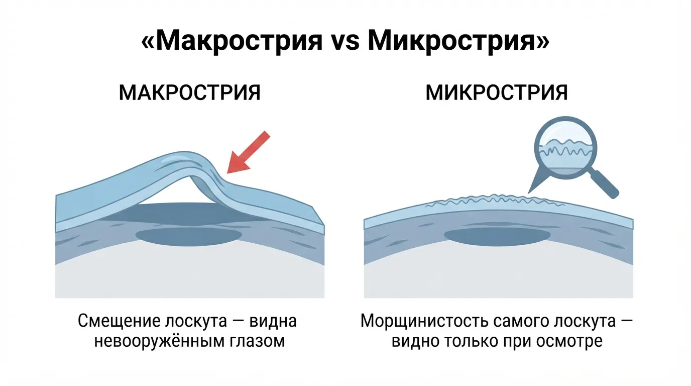 Макрострия и микрострия: схема различий